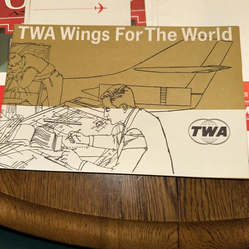 TWA Airlines In Flight Package 1965 Rare Vintage Collectible
